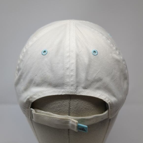 Adidas Strapback Hat Solid White One Size 3 Stripes Embroidered Logo - Picture 6 of 9